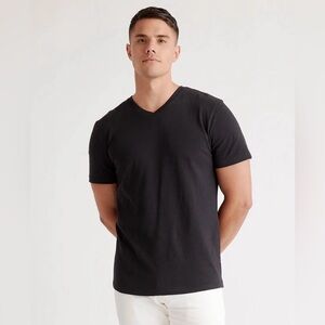Quince Organic Cotton Slub V-Neck Tee